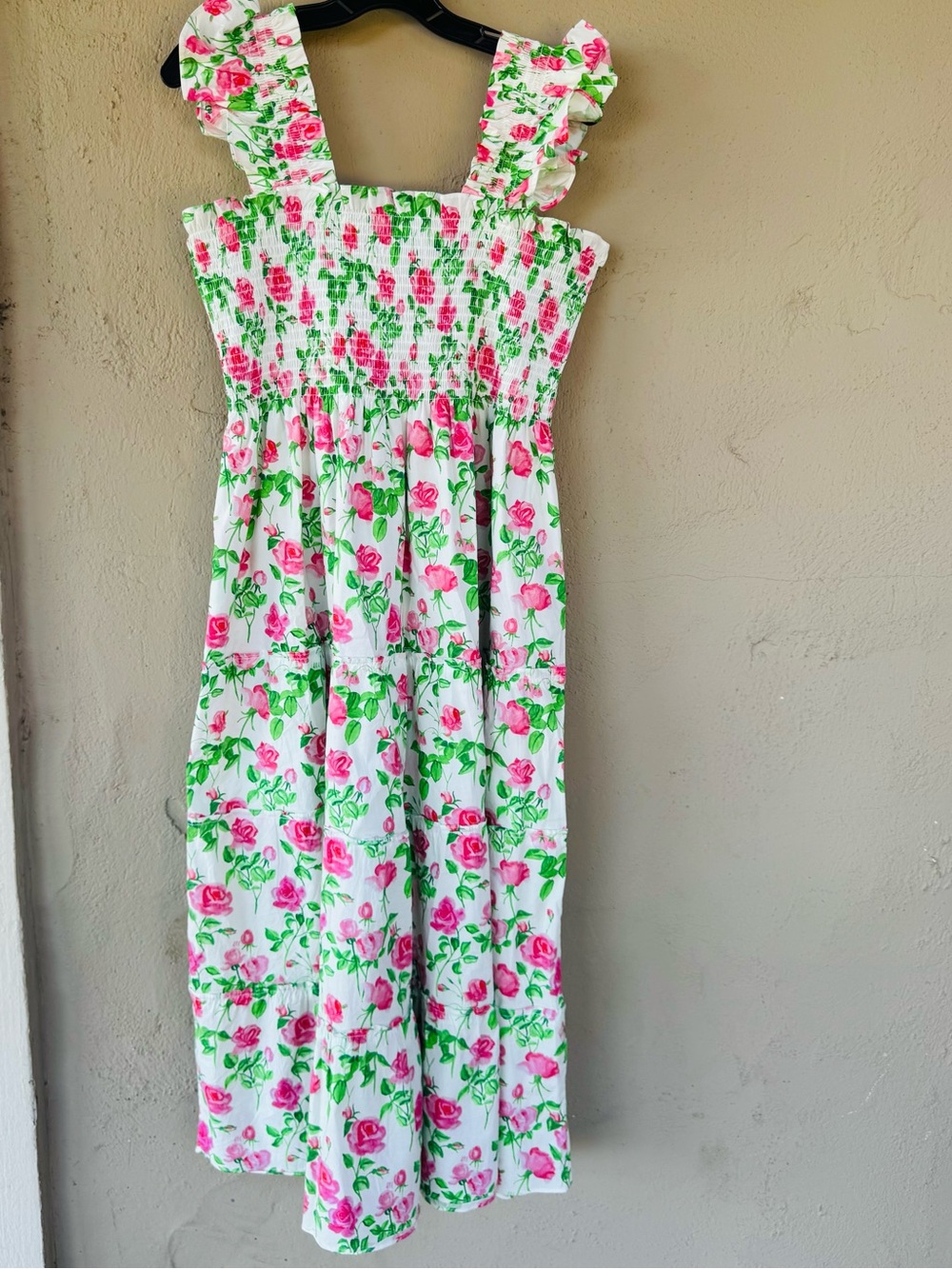 Hill House Home The Ellie Floral Nap Dress Pink Roses Poplin Size XL - Picture 2 of 6